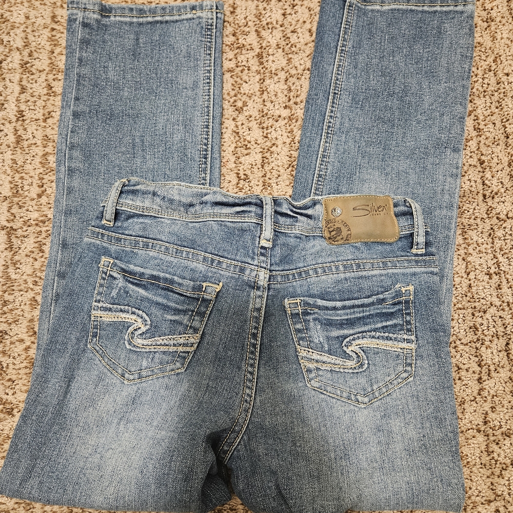 Girls Silver Jeans